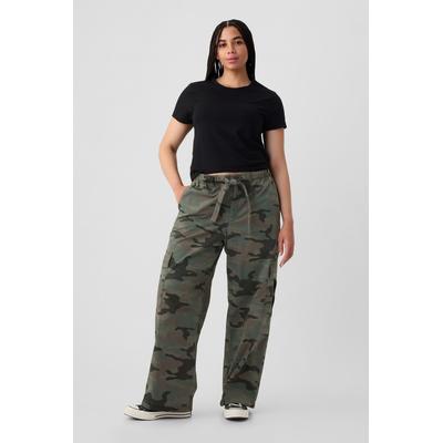 Gap Womens Green Cargo Easy Trousers - Green