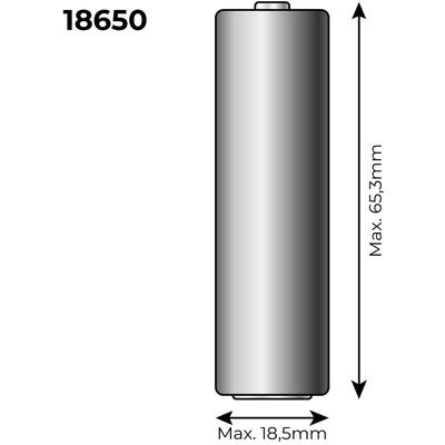 Pila litio recargable 3,7V 2300mAh (recambio ref: 36100/36105/36115/70390) mod: 18650 Ø1´85x6´95cm