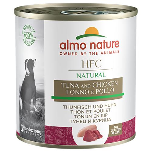 6x290g Almo Nature HFC Thunfisch und Huhn Hundefutter nass