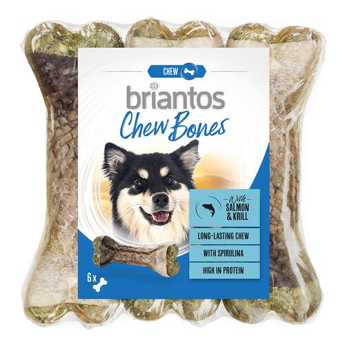 Briantos Chew Bones Lachs & Krill für Hunde - 12 x 12 cm (660 g)