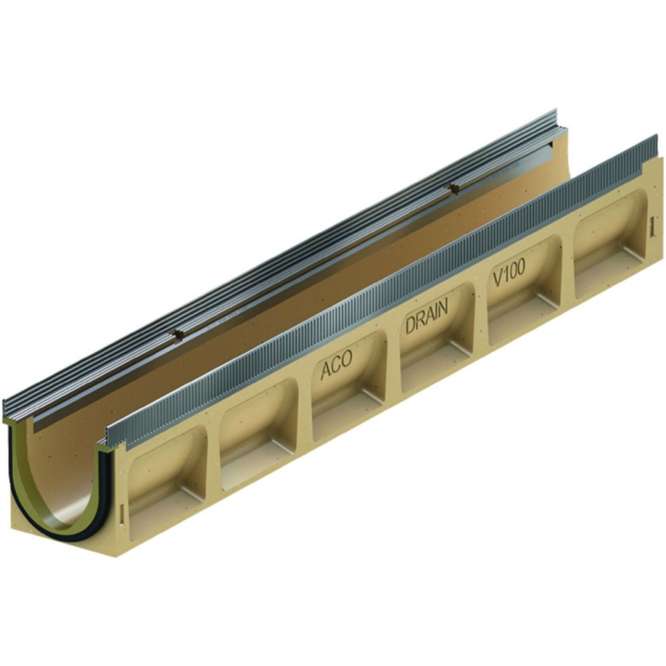 ACO Drain Multiline Seal in V100 Entwässerungsrinne mit Sohlengefälle, Edelstahl, 4 Image