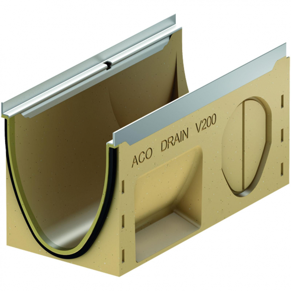 ACO Drain Multiline Seal in V200 Entwässerungsrinne ohne Sohlengefälle, Edelstahl, 5.1,500 mm Image