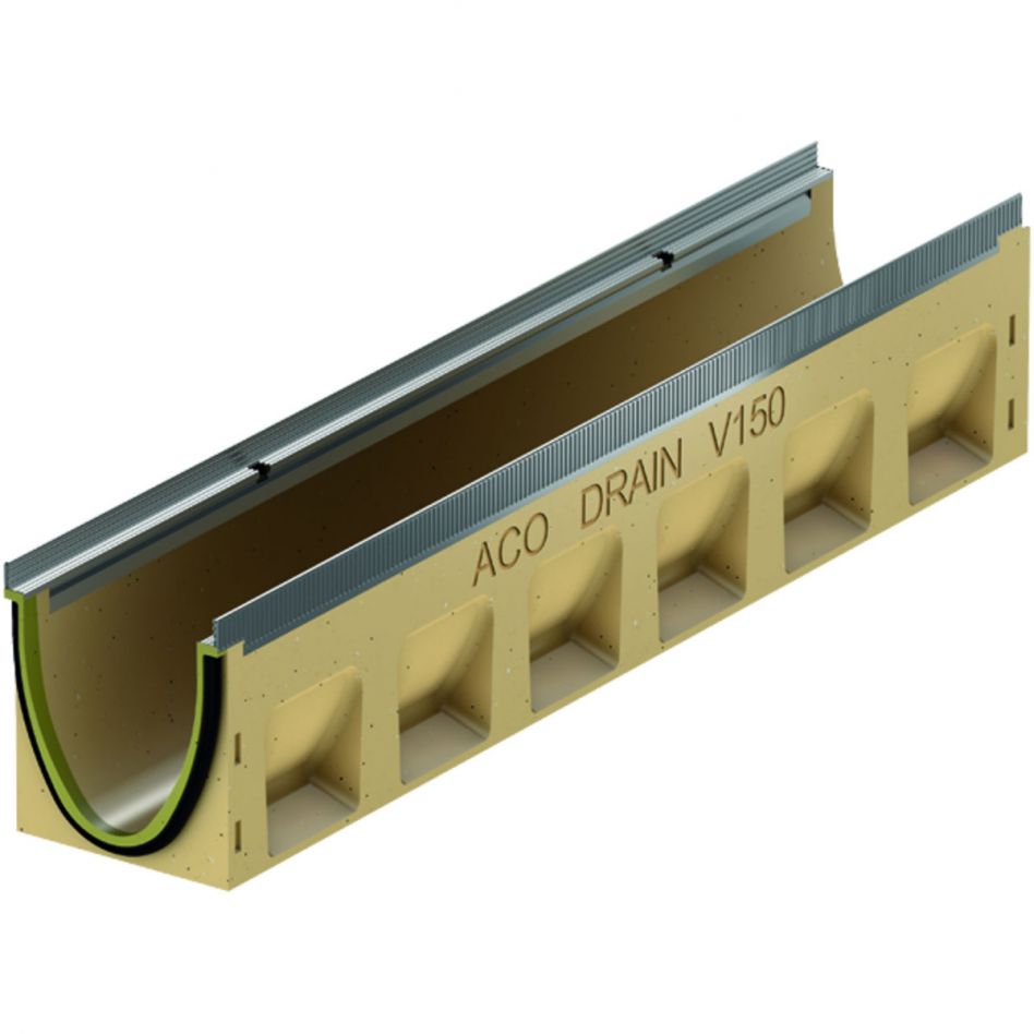 ACO Drain Multiline Seal in V150 Entwässerungsrinne mit Sohlengefälle, Edelstahl, 7 Image