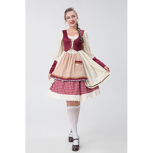 Karnevalskostüm 2026 Film-/TV-Themenkostüme Rotkäppchen Karneval Kleid Cosplay Kostüm Film / Fernsehen Thema Kostüme Cosplay - Lolita Erwachsene Damen Weihnachten Maskerade Karneval Party / Abend Image