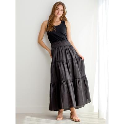 J.McLaughlin Women's Ophelia Maxi Skirt Black, Size Small | Cotton