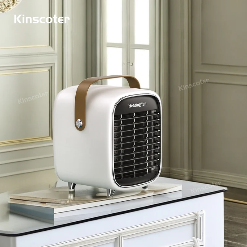 Kinscoter Home chauffage électrique ventilateur Bureau portable silencieux chauffe - céramique PTC avec fonction de coupure de courant de sécurité