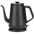 Electric Kettle, 1000W Electric Gooseneck Kettle, 220V Stainless Steel Household Classic Teapot 1000Ml Auto Power-Off Protection Water Boiler/Black (Black)