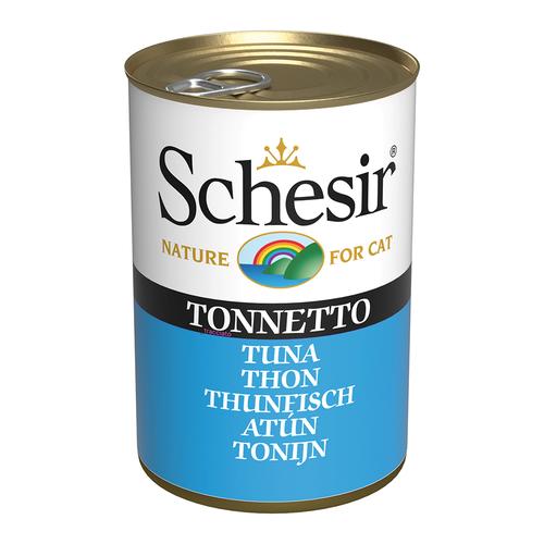 Sparpaket: 12x140g Schesir in Gelee Thunfisch Katzenfutter nass