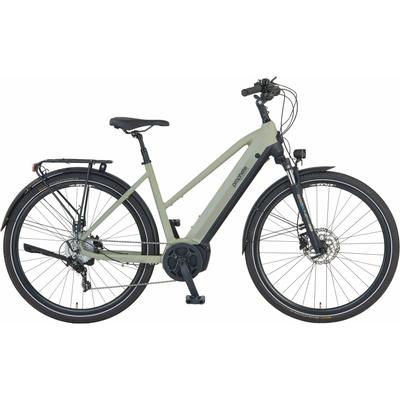 E-Bike PROPHETE "Entdecker 4.0" Gr. 50, grau (grau, schwarz), E-Bikes, 50cm, 28 Zoll (71,12cm), Pedelec, Elektrofahrrad für Damen