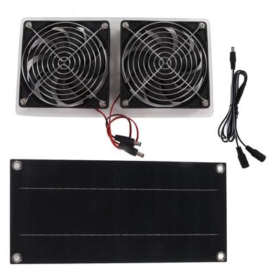 Ej.life - Solarventilator, 100 w, 12 v, Dual-Solar-Absaugventilator, Wasserdicht, Solarbetriebener Image