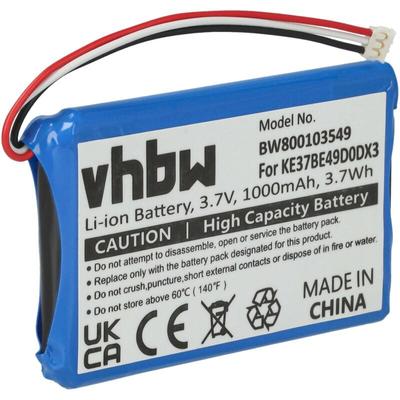 vhbw 1x Akku Ersatz für Garmin AI32AI32FA14Y für GPS Navigation Navi (1000 mAh, 3,7 V, Li-Ion) Image