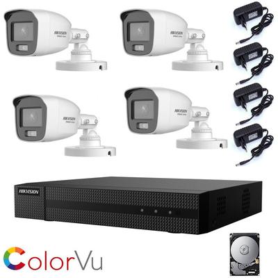 Hikvision - nachtsicht-farbkamera-kit 2 mpx 4 ahd 2 tb