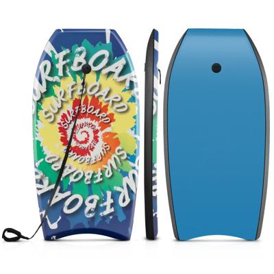 Costway 33/37/41 Inches Lightweight Body Board Boogie Board with EPS Core XPE Deck HDPE Bottom Multicolor4-S