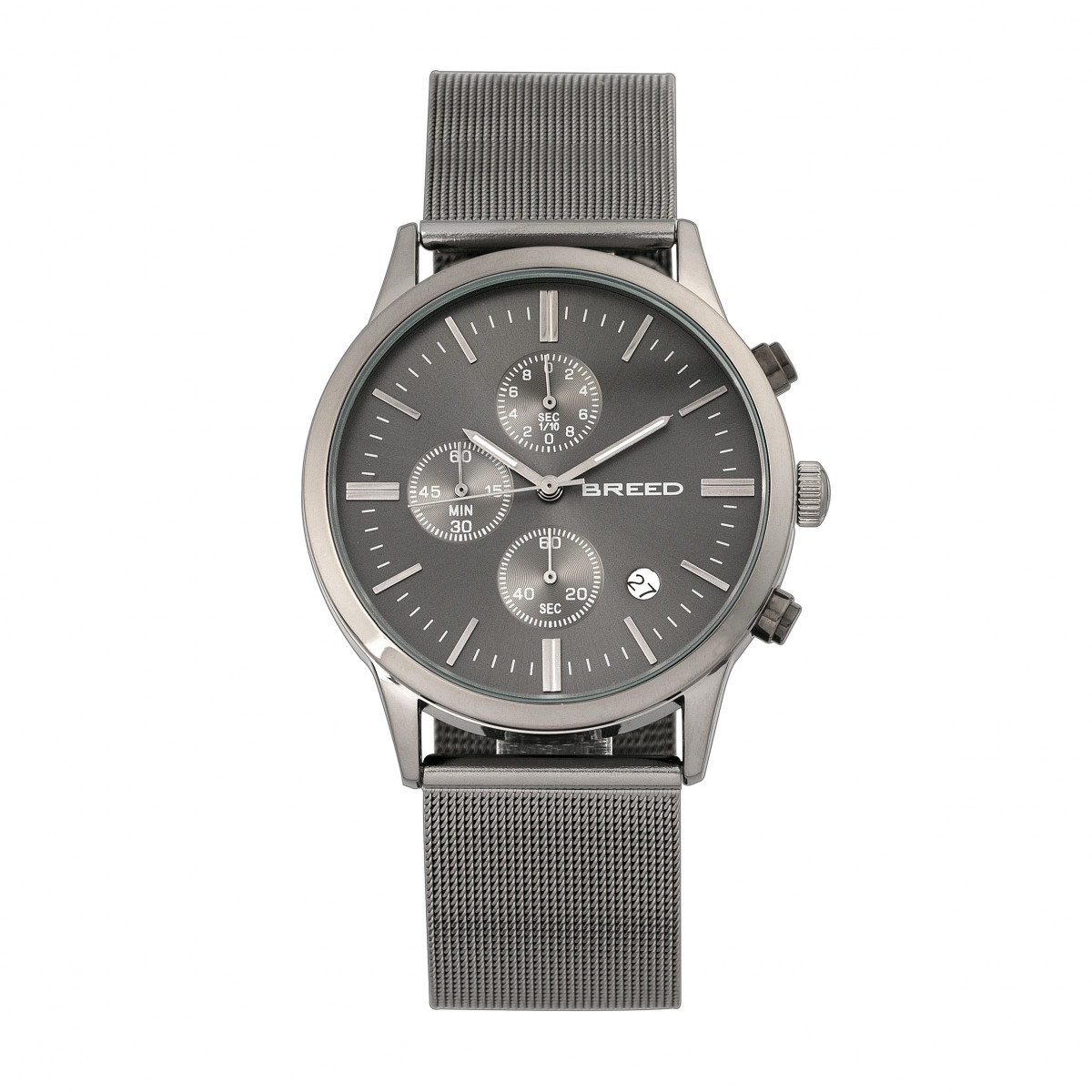 Breed Espinosa Chronograph Mesh-Armbanduhr mit Datum Image