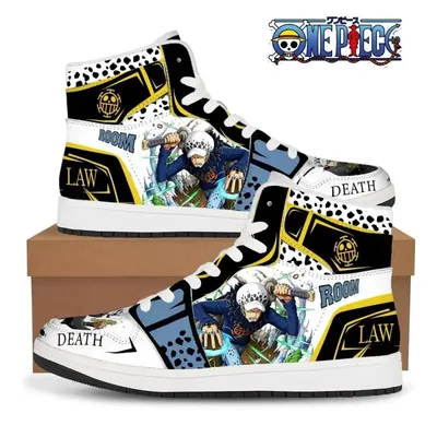Anime One Piece Luffy Water Law New Sneakers Casual Shoes Basketball Shoes Cartoon Printing