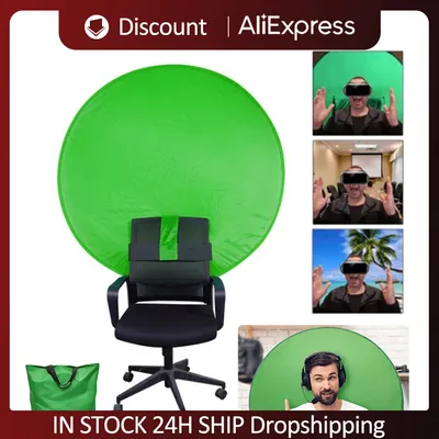 75/110cm Green Screen Backdrop Photography Background Foldable Reflector for Live Video Studio