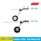 1Set Carbon Fiber Tail Wheel Kit 20-70E RC Electric Aircraft Assembly Bracket C.F Sponge Tire W/