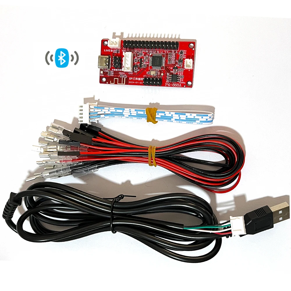 Joystick Encoder Platine Platine USB Arcade Zero Delay Controller zu PC ps3 ps4 ios Ein-Player drahtloses Bluetooth ohne Akku Image