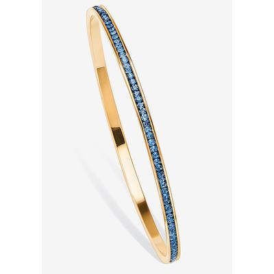 Women's Gold Tone Stackable Eternity Bangle Bracelet Birthstones 7.5" by PalmBeach Jewelry in September