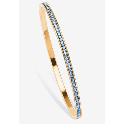 Women's Gold Tone Stackable Eternity Bangle Bracelet Birthstones 7.5