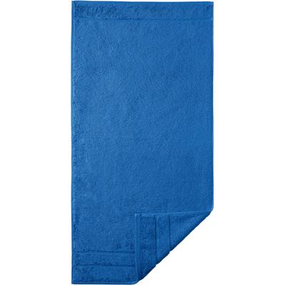 Badetuch EGERIA "Prestige", blau (kobaltblau), B:75cm L:160cm, Walkfrottee, Obermaterial: 100% Baumwolle, Handtücher (Packung), Uni Programm mit Streifenbordüre, SUPIMA Baumwolle Image