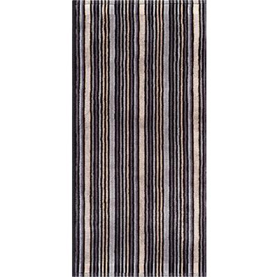 Badetuch EGERIA "Combi Stripes", grau (anthrazit), B:70cm L:140cm, Walkfrottee, Obermaterial: 100% Baumwolle, Handtücher (Packung), mit feinen Streifen, 100% Baumwolle Image