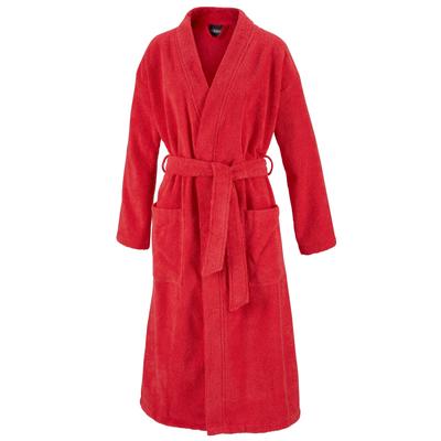 Unisex-Bademantel EGERIA "Topas, ideal für Sauna & Spa, Hotelbademantel, Morgenmantel" Gr. L, rot, L:125cm in Gr. L, Walkfrottee, Hausmäntel, für Damen & Herren, in Kimonoform Image