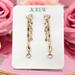 J. Crew Jewelry | J. Crew Earrings Gold Crystal Jacket Drop Earrings Statement Boho Vacation Gift | Color: Gold | Size: Os