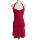 American Eagle Outfitters Dresses | American Eagle Cherry Red Polka Dot Dress Pinup Rockabilly Halter Y2k Sz Xs | Color: Red/White | Size: Xs