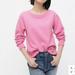 J. Crew Tops | J. Crew Womens Pink Brushed Terry Pullover Sweatshirt Crewneck Long Sleeves Nwot | Color: Pink | Size: Xs