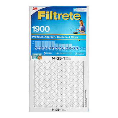 3M Filtrete 14" x 25" x 1" MPR 1900 Premium High-Performance Allergen, Bacteria, and Virus Air Filter 70009120661