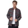 Langarmhemd RUSTY NEAL, Herren, Gr. XXXL, EURO-Größen, grau (grau, rot), 65% Polyacryl, 20% Polyester, 15% Baumwolle, kariert, casual, Langarm, Hemden, im trendigen Holzfäller-Look