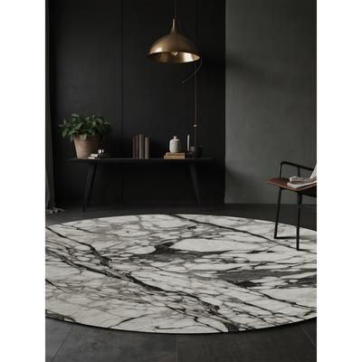 Ginza Six Machine Washable Gray Area Rug