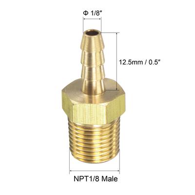 2pcs Brass Hose Barb Fitting Straight 5/16