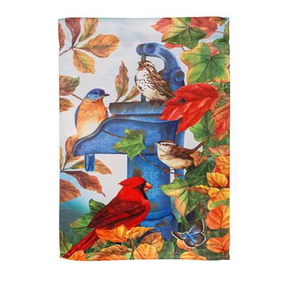 Where Birds Gather Suede Garden Flag