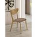 Elowen Dining Side Chair Light Walnut and Brown (Set of 2) - 17.25'' x 21.75'' x 31.25''