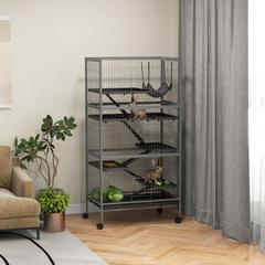 Tucker Murphy Pet™ 63" 6-Tier Small Animal Cage, Ferret Cage, Large Chinchilla Cage w/ Hammock Accessory & Heavy-Duty Wire | Wayfair