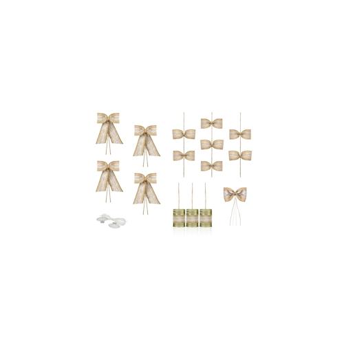 Autoschleifen Hochzeit 16-teilig Jute Schleifen Set Autoschmuck Autogirlande Hochzeitsschleifen Auto Hochzeit Hochzeitsauto Hochzeitsdeko Natur Braun