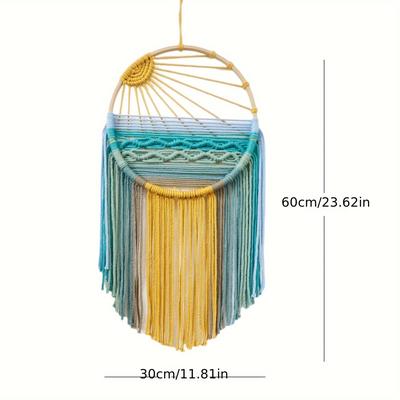 1pc Bohemian Handwoven Tapestry, Wall Hanging Tass...