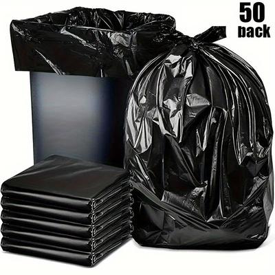 50-pack Plastic Trash Bags For Home, Kitchen, Bath...