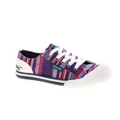 Rocket Dog Womens Jazzin Canvas Aloe Lace Up Trainers - Purple Cotton - Size UK 8 | Rocket Dog Sale | Discount Designer Brands
