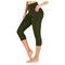 Damen Capri Leggings Seitentaschen Bauchkontrolle Po-Lifting Hohe Taille Yoga Fitness Fitnesstraining Unterteile Schwarz Weiß Burgund Spandex Sport Sportkleidung Hohe Elastizität Schmaler Schnitt