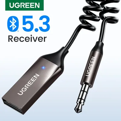 Bluetooth Receiver 5.3 Adapter Hands-Free Car Kits AUX Audio 3.5mm Jack Music Wireless Receiver for