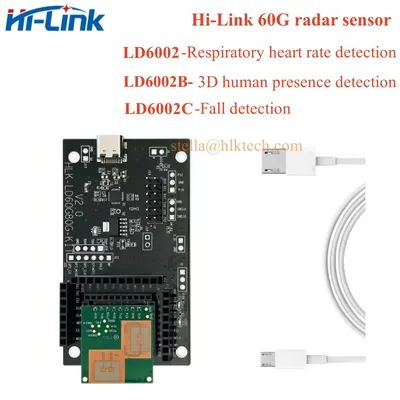 New 60GHz HLK-LD6002 LD6002B LD6002C FMCW radar module human respiratory alarm heart rate detection