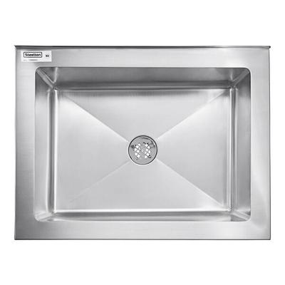 Steelton 28" x 20" x 12" 16 Gauge 304 Stainless Steel One Compartment Floor Mop Sink