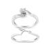 Women's Silver 1/10 Cttw Diamond Swirl And Bypass Bridal Set by Haus of Brilliance in Silver (Size 7)