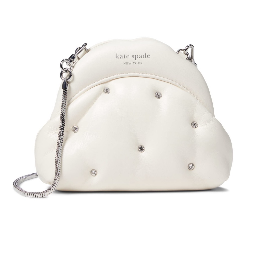 Kate Spade Bags | Factory Sealed! Kate Spade Shade Quilted Mini Cloud Bag | Color: Silver/White | Size: 5.5”H X 4.25”W X 1.75”D