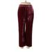 J.Crew Velour Pants - High Rise: Burgundy Activewear - Women's Size 10
