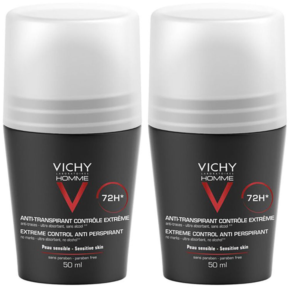 Vichy Homme Deodorante Antitraspirante controllo estremo 72H Roll On 5