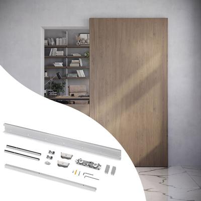 Emuca - Set aus Beschlagset für eine Wandschiebetür aus Holz mit sanftem Schließen, Stahl und Image